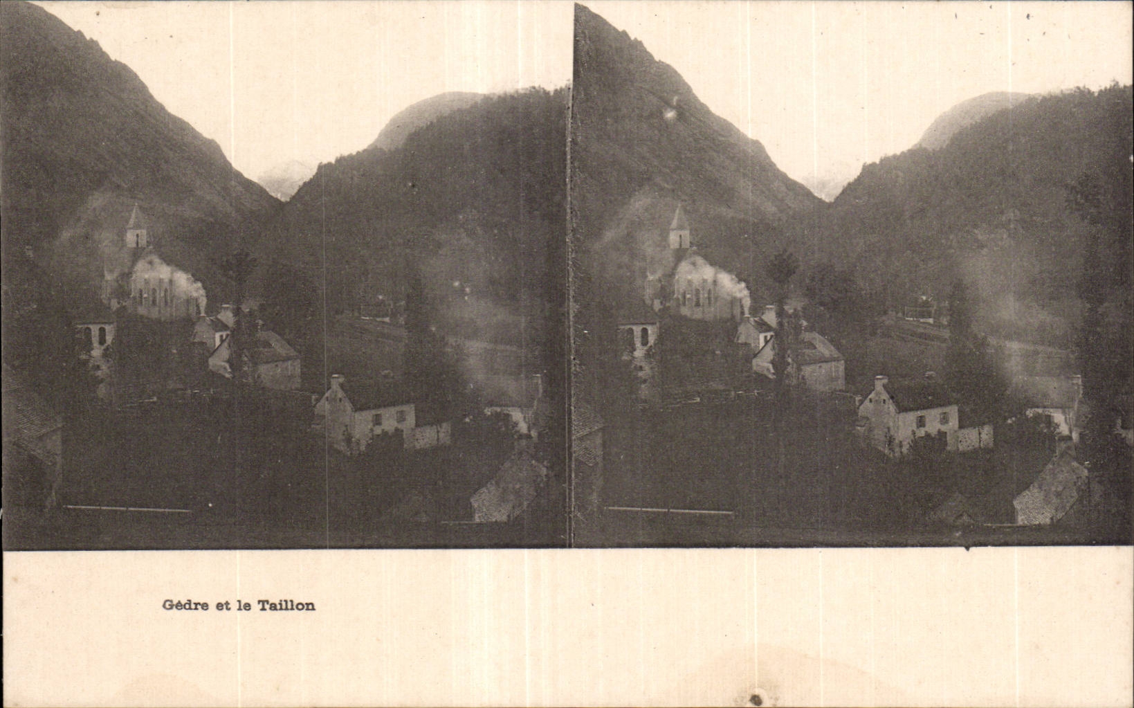 Carte Stereoscopique - Gedre et le Taillon - CPA