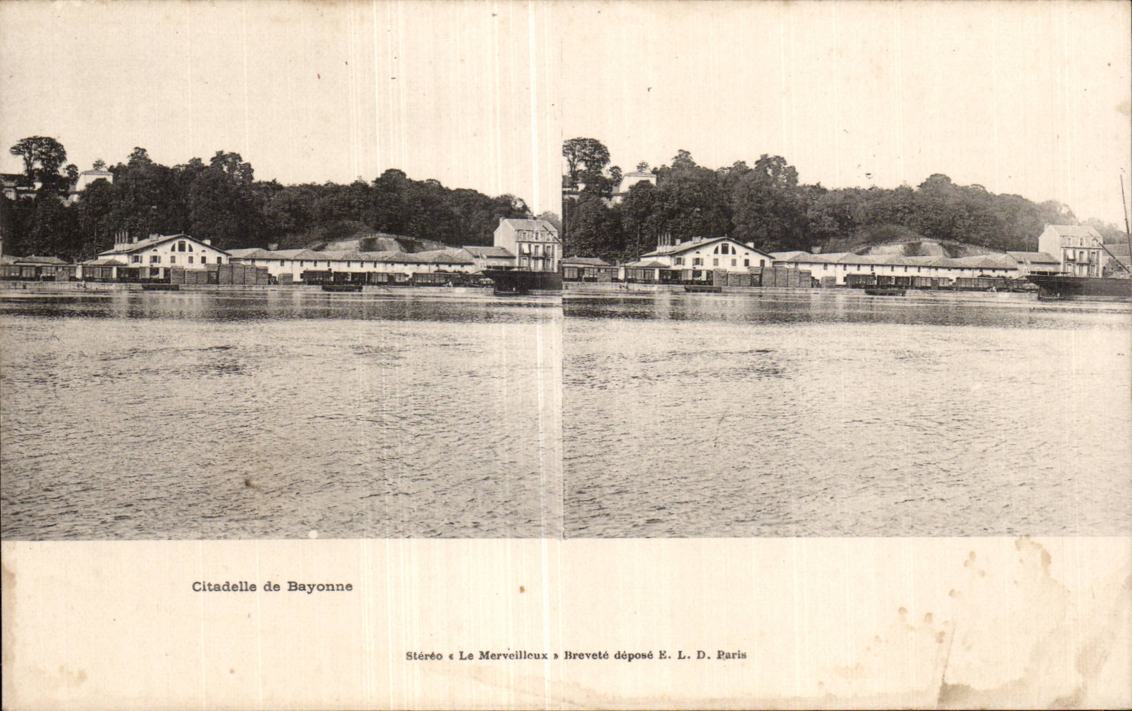 Carte Stereoscopique - Bayonne - La Citadelle - CPA