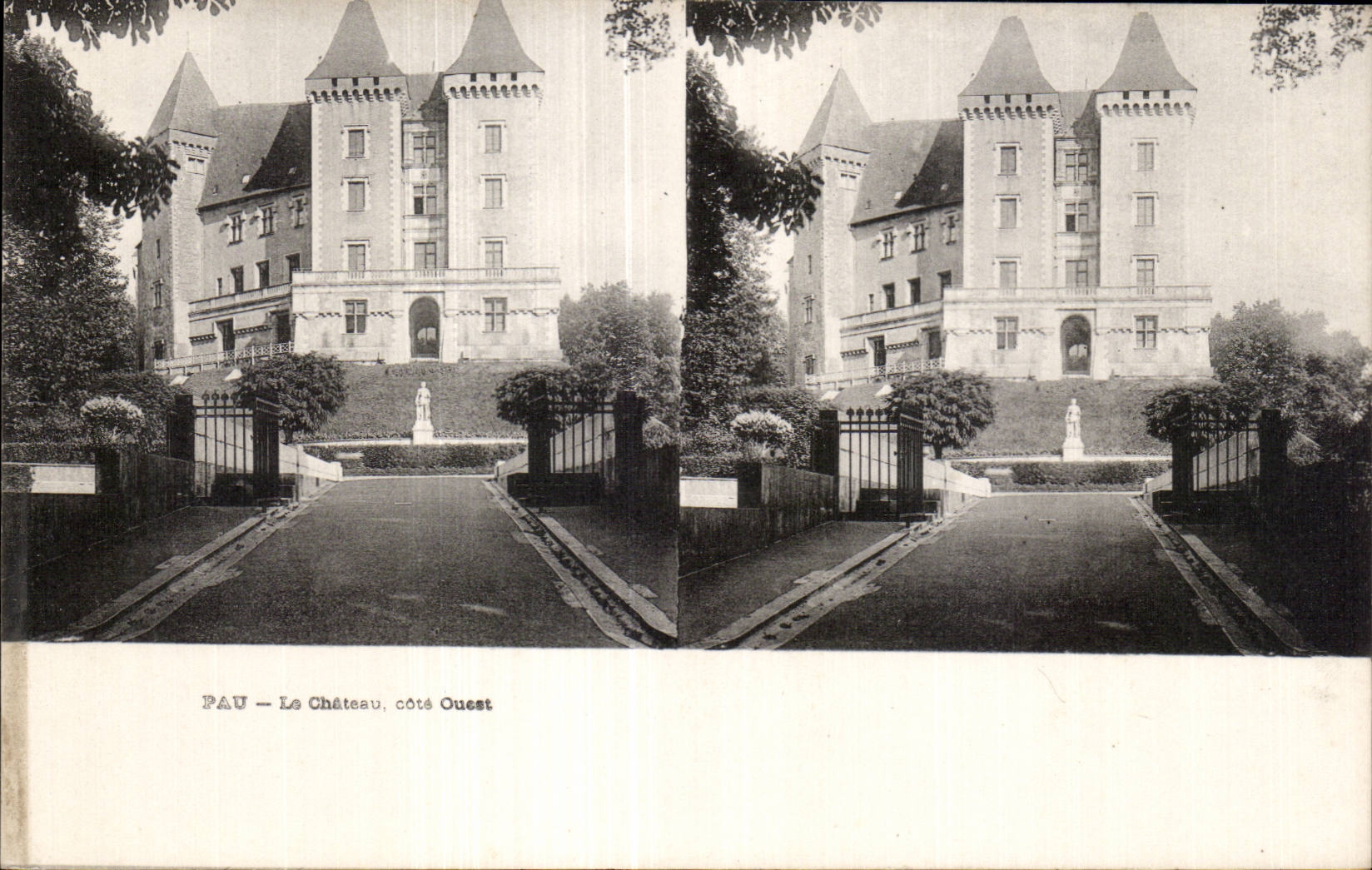 Carte Stereoscopique - Pau - Le Chateau - CPA