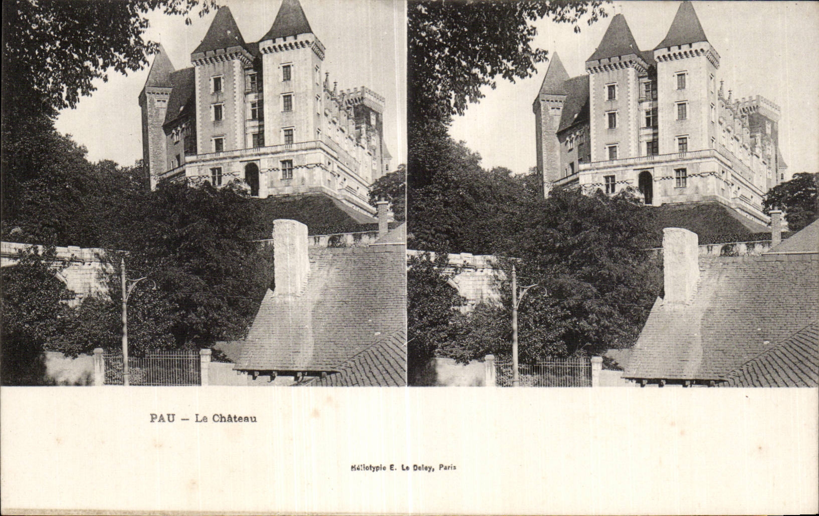 Carte Stereoscopique - Pau - Le Chateau - CPA
