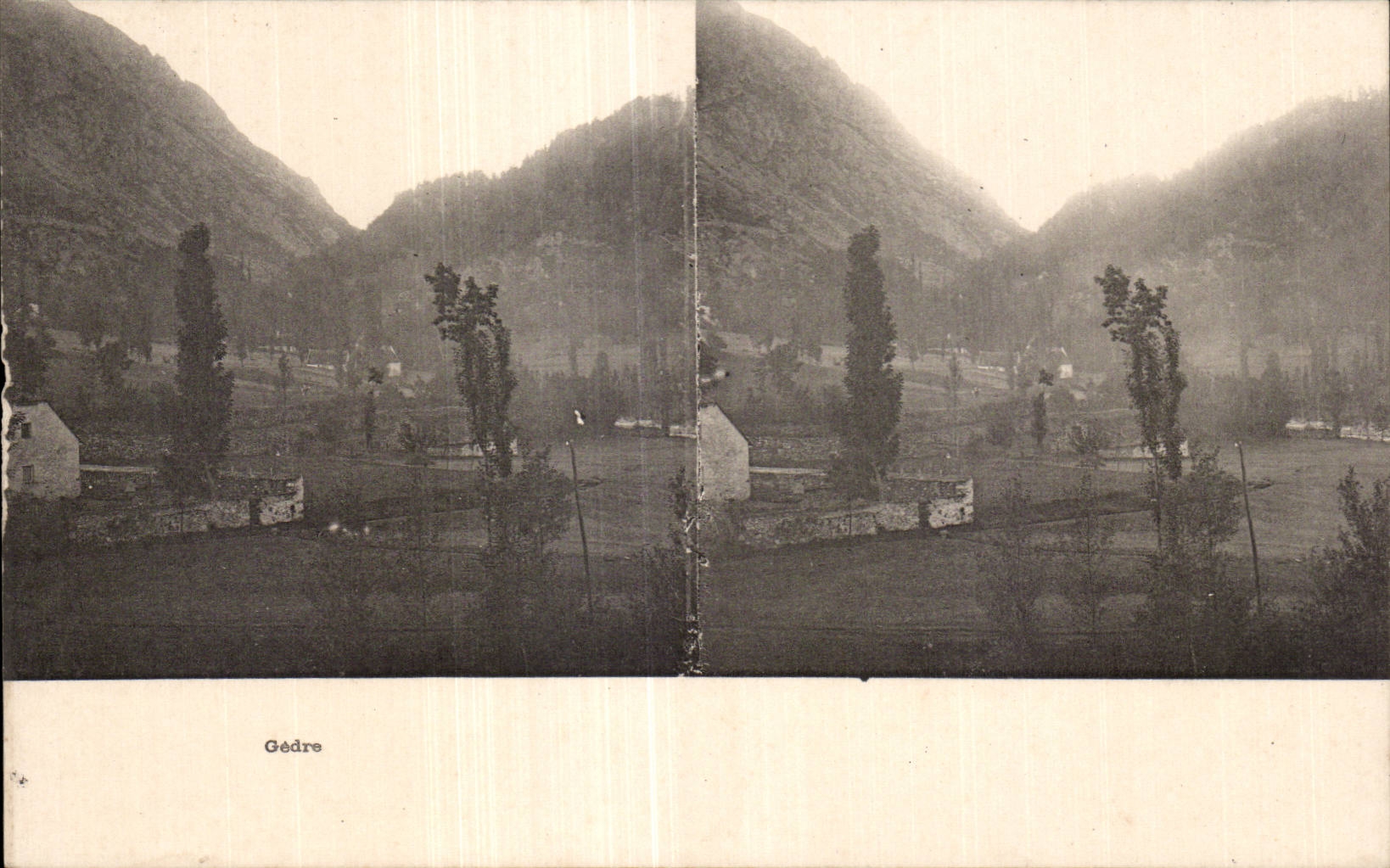 Carte Stereoscopique - Gedres - CPA