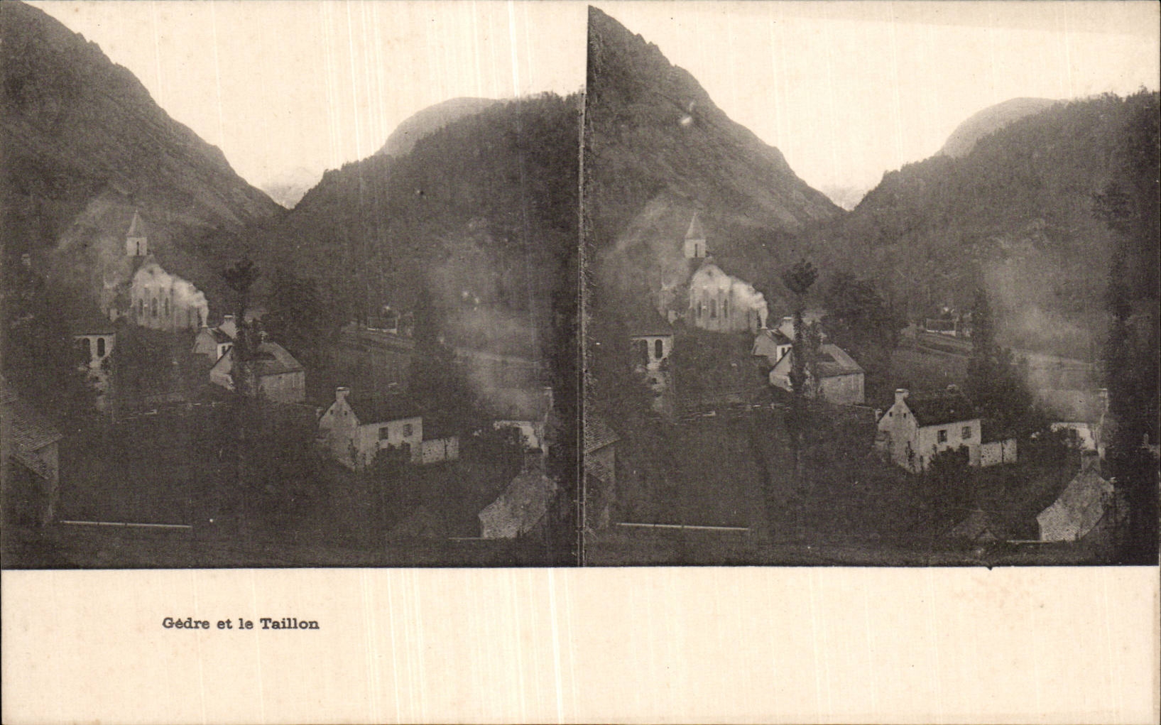 Carte Stereoscopique - Gedre et le Taillon - CPA