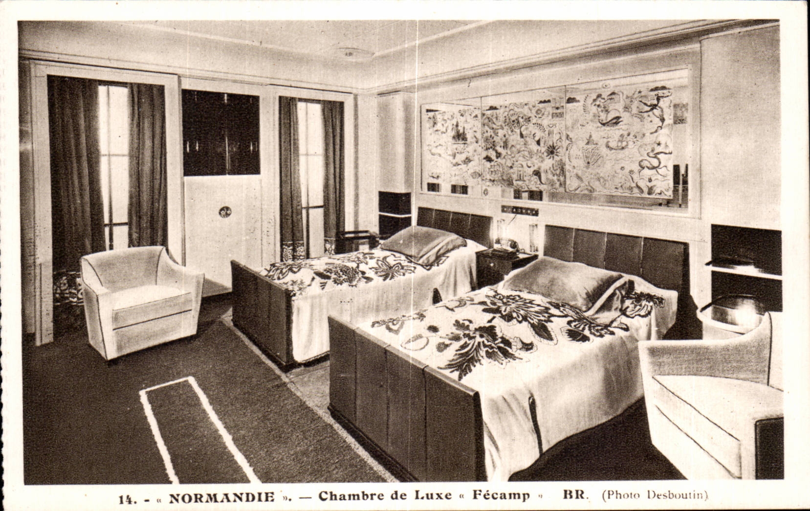 CPA Boat Normandy Room of Luxury Fecamp Br Steamer