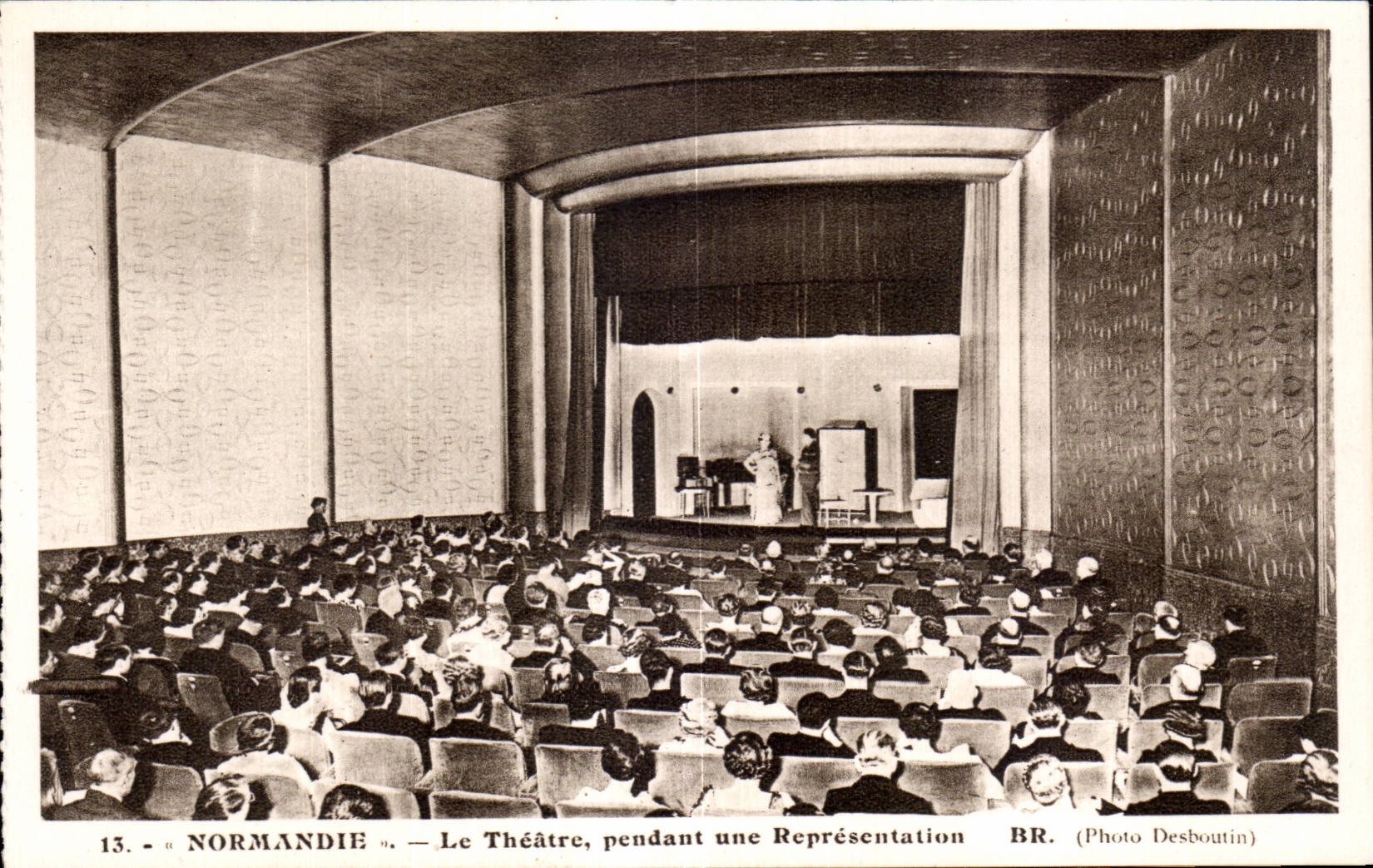 CPA Normandy Boat the Theater During a Representation Steamer