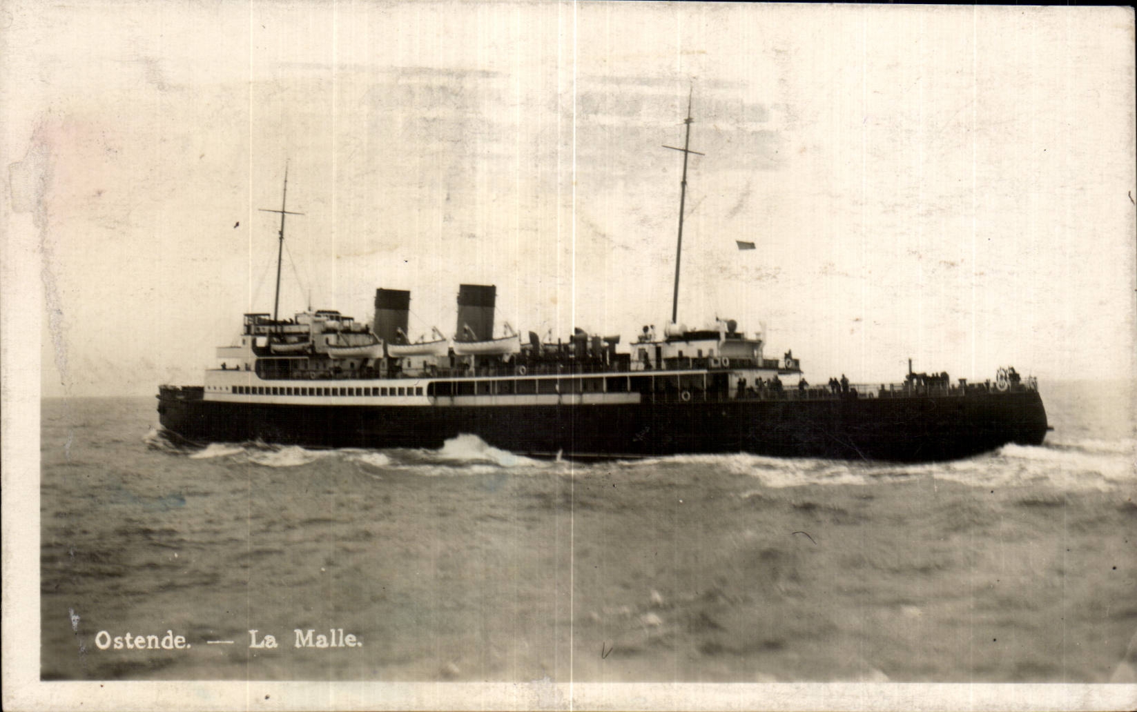 CPA Bateau Ostende La Malle
