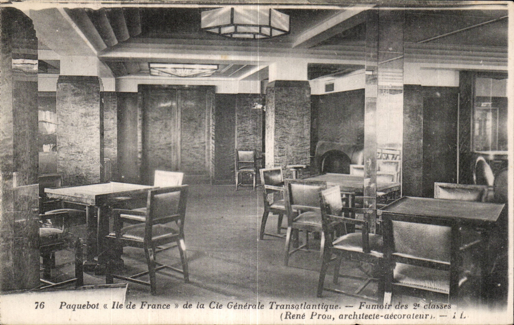 CPA Boat Steamer Island of the General cte Deck chair