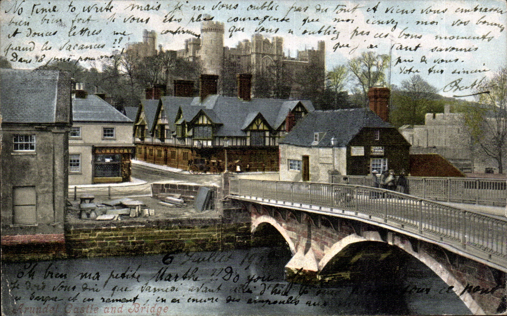 CPA Arundel castle and bridge 