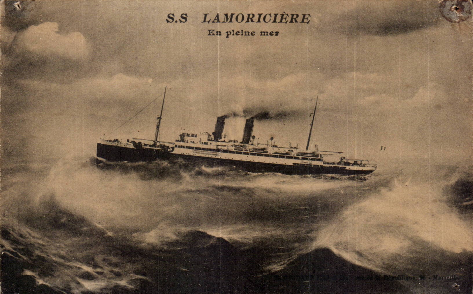 CPA Boat S S Lamoriciere