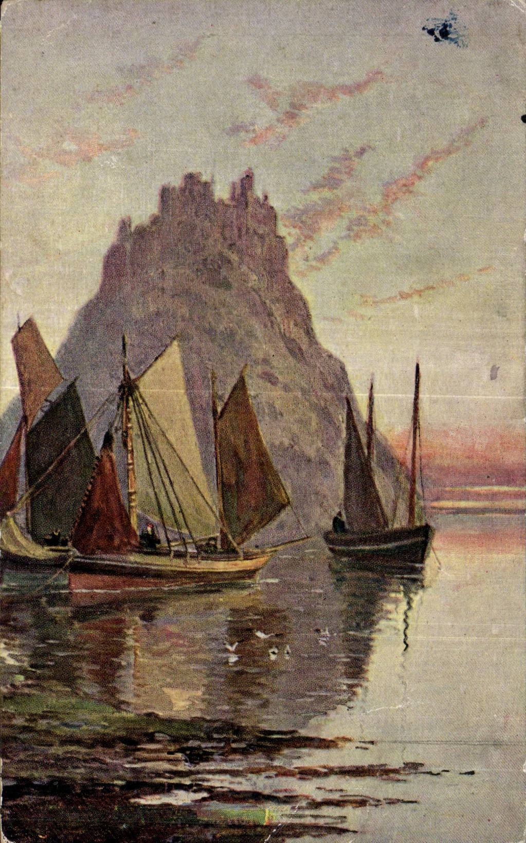 CPA Bateau Barques de peche 