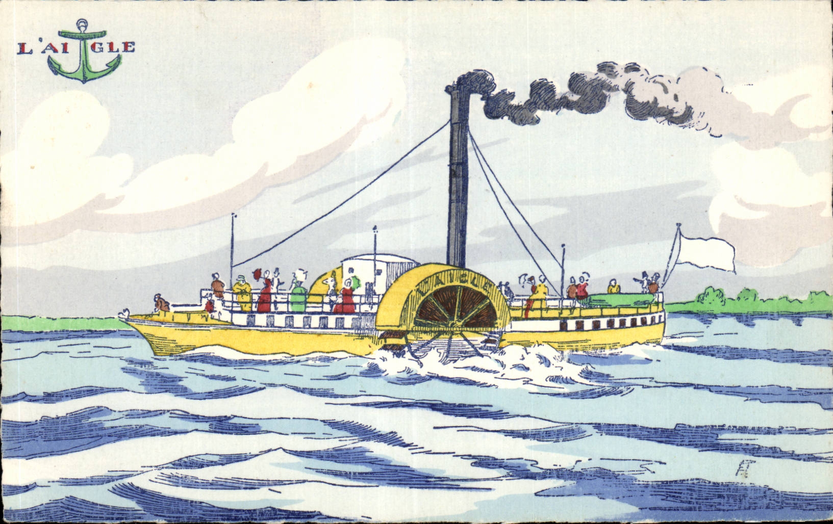 CPA Bateau L aigle 