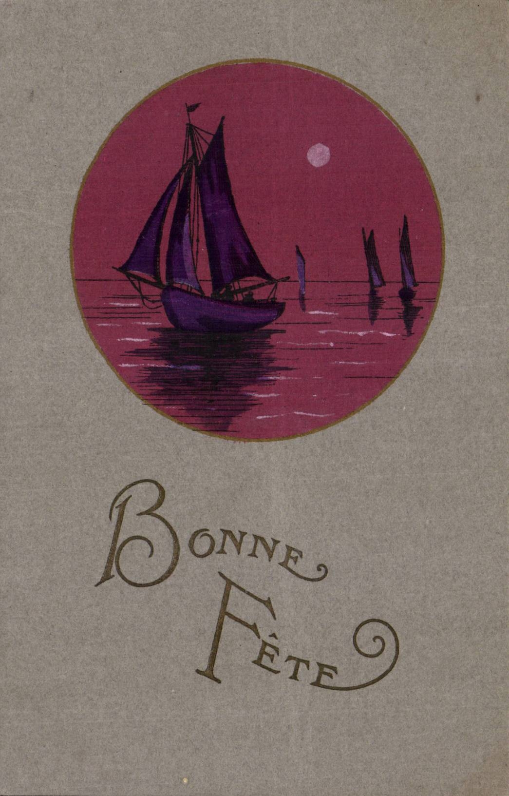 CPA Bateau Bonne Fete