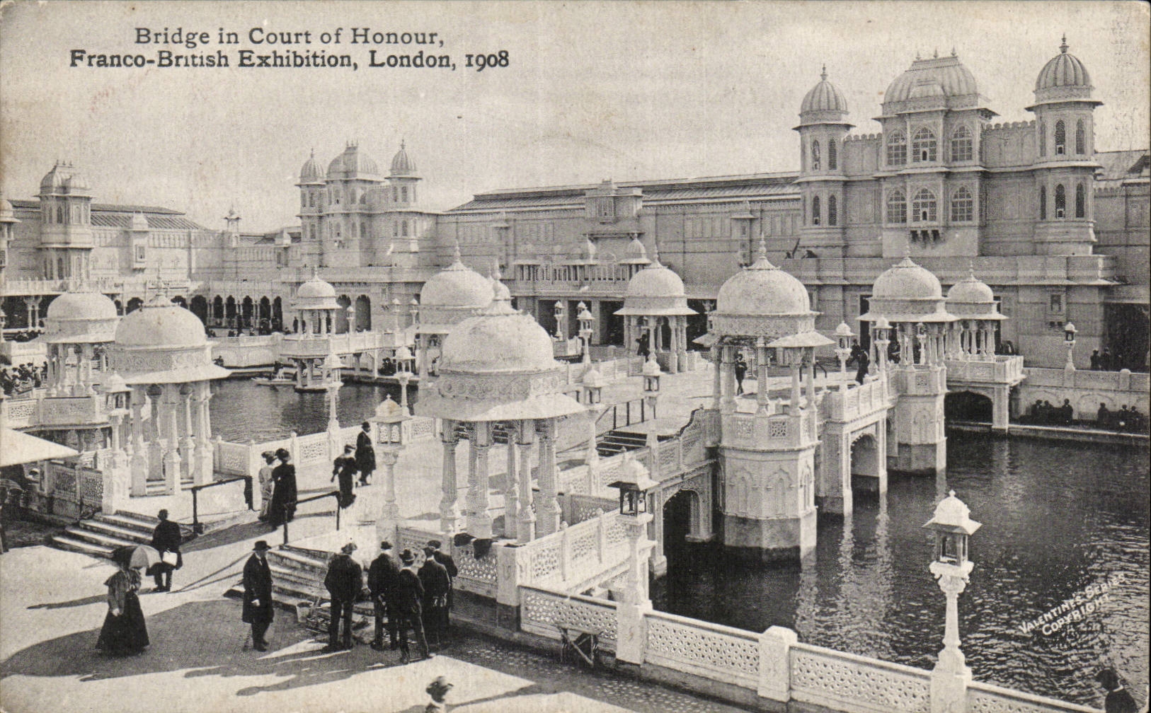 CPA Bridge in Court Of Honour Franco British Exhibition London 1908