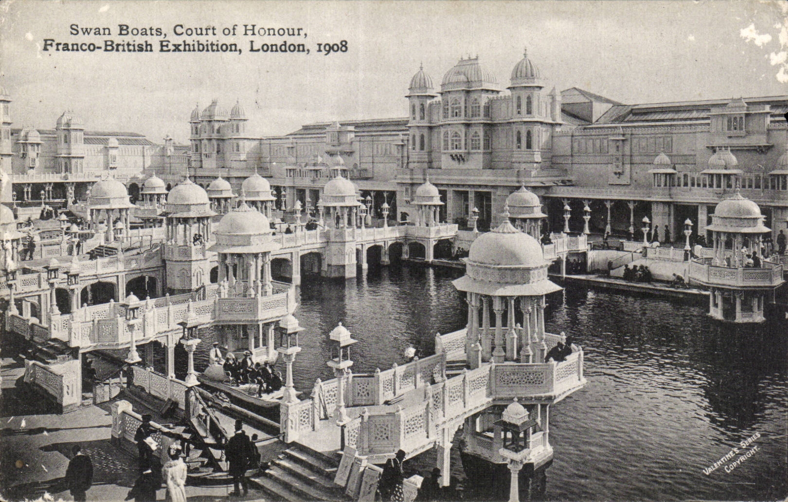 CPA Swan Boats Runs off Honor British Exhibition London 1908