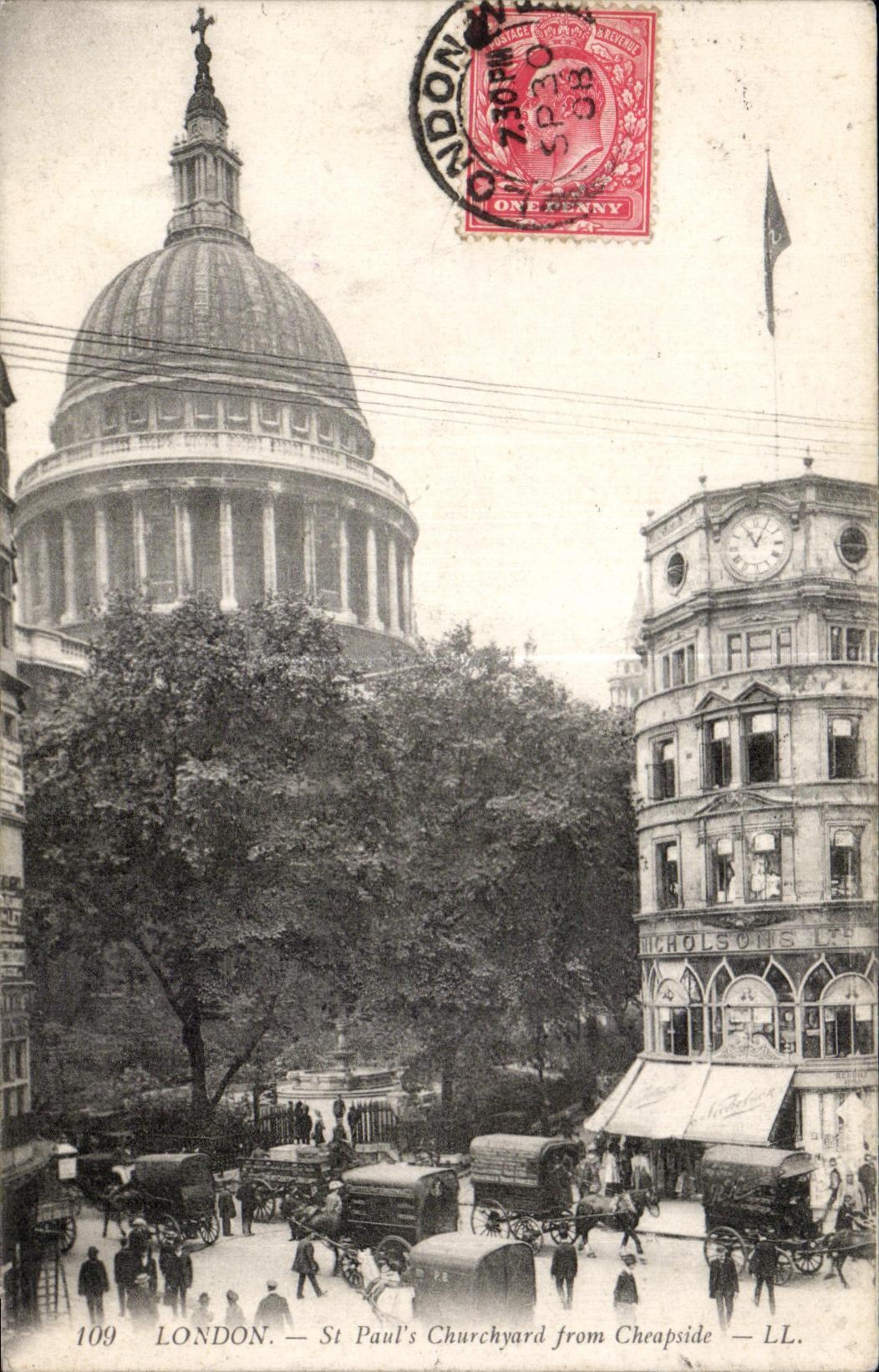 CPA London St Paul s Churchyard from Cheapside