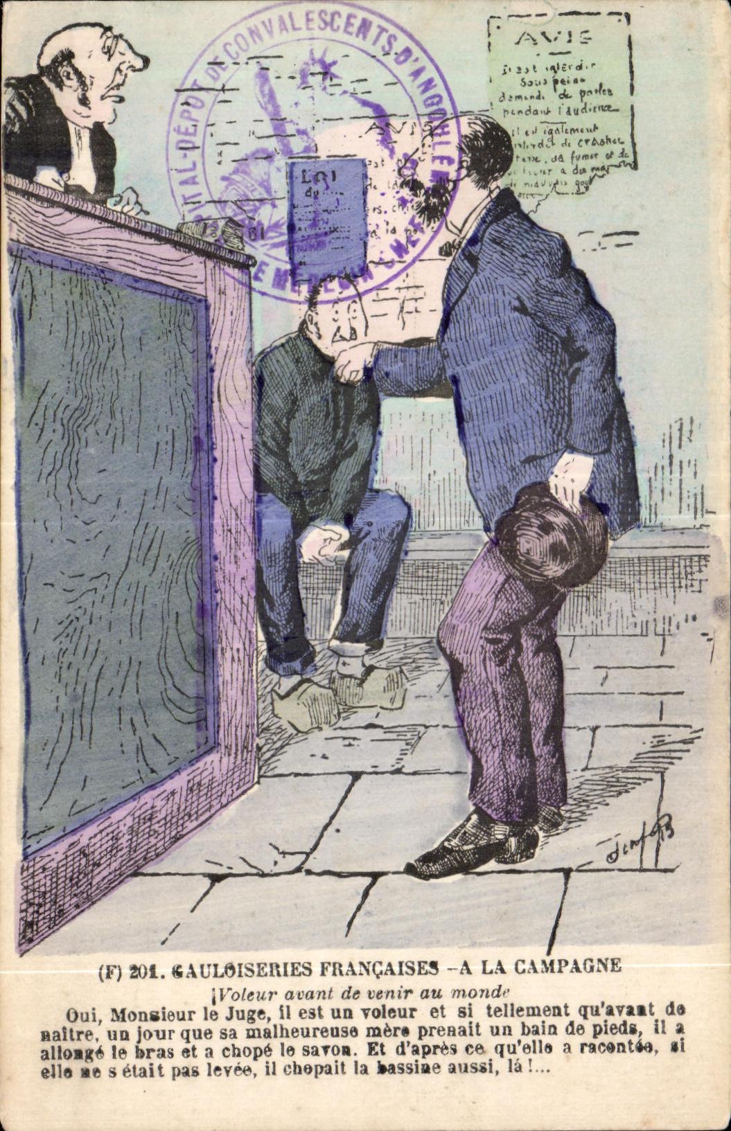 CPA Gauloiseries Francaises A La Campagne Humour Illustrateur
