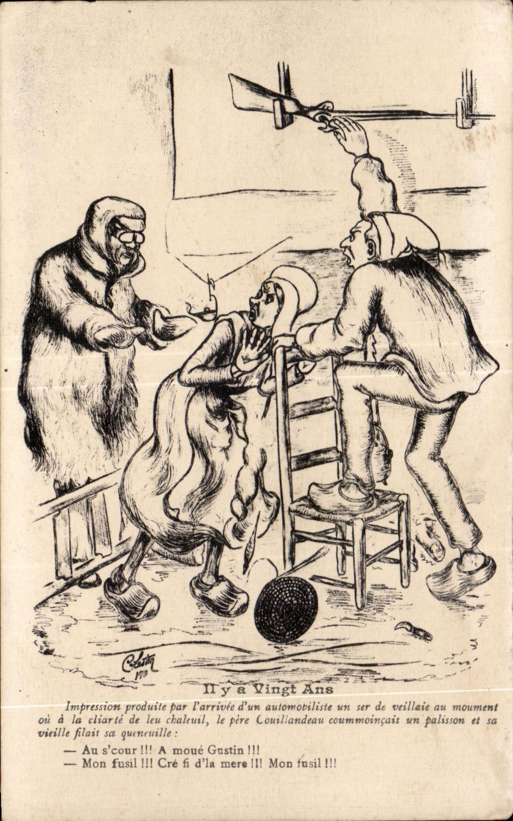 CPA Il ya Vingt Ans Humour Illustrateur Lestin Chasseur
