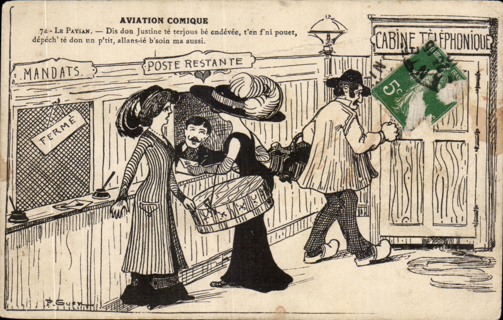 Comic CPA Aviation Guen Illustrator Posts Phone box