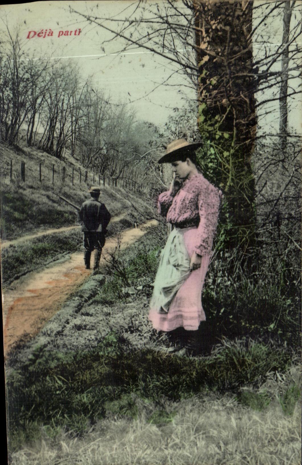 CPA Already party Folklore Costume