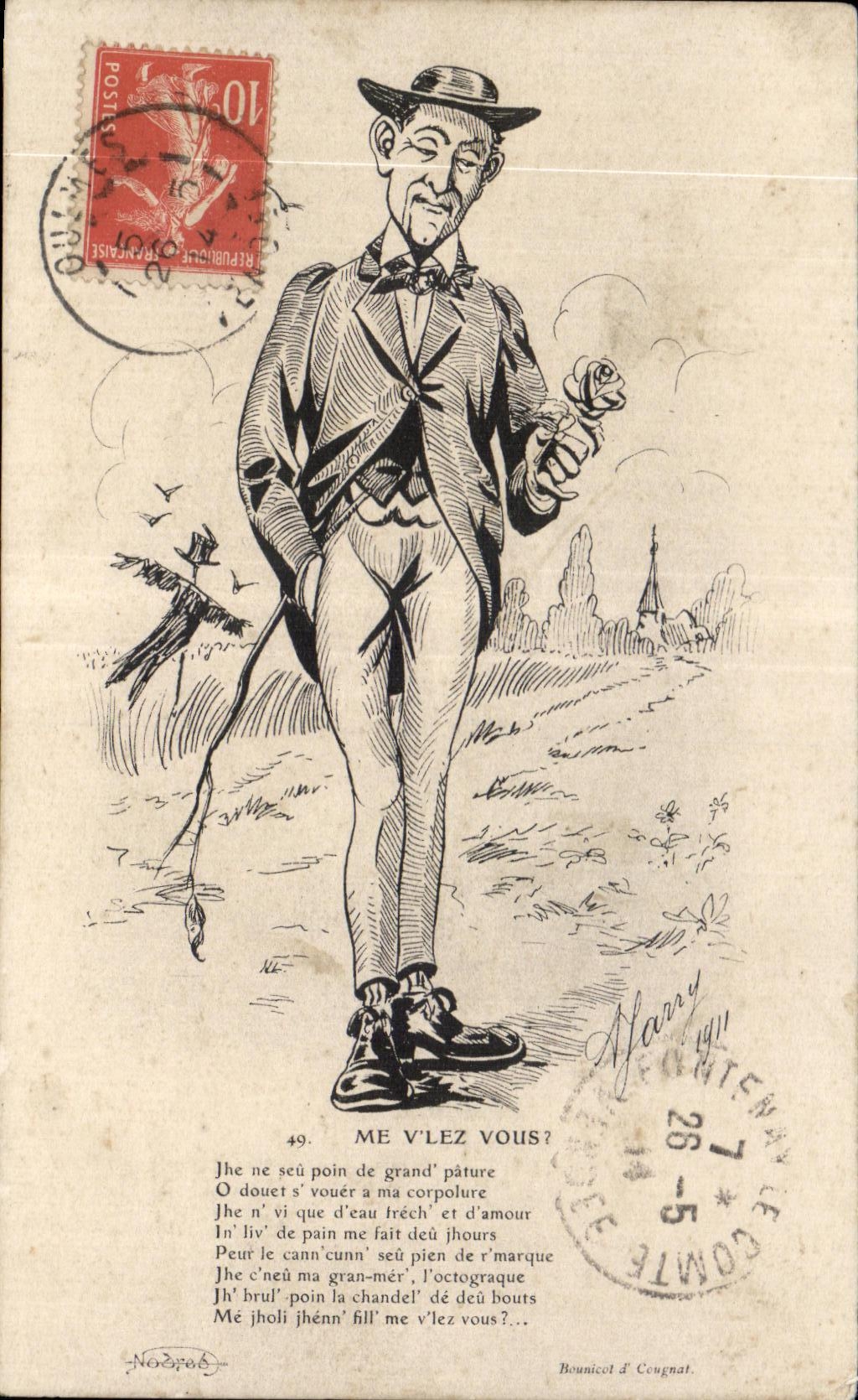 CPA Me v lez Illustrateur Jarry