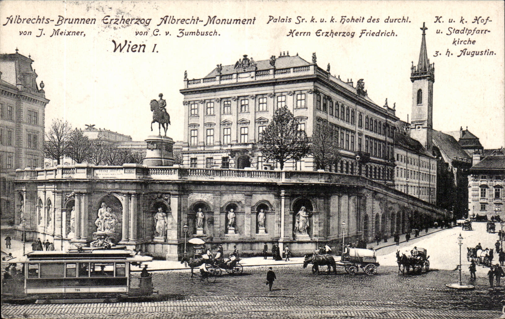 CPA Albrechts Brunnen Erzherzog Albrecht Monument