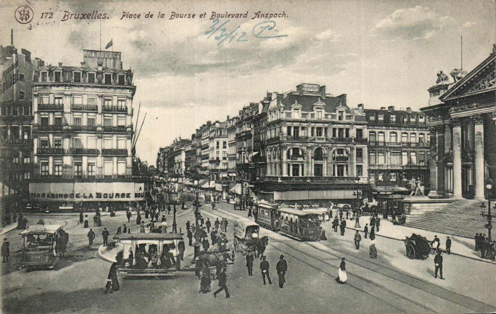 CPA Bruselas coloca bolsa de accion y el bulevar de Finspach