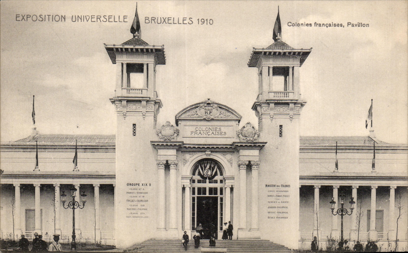 CPA Exposition Universelle Bruxelles Colonies francaises pavillon 