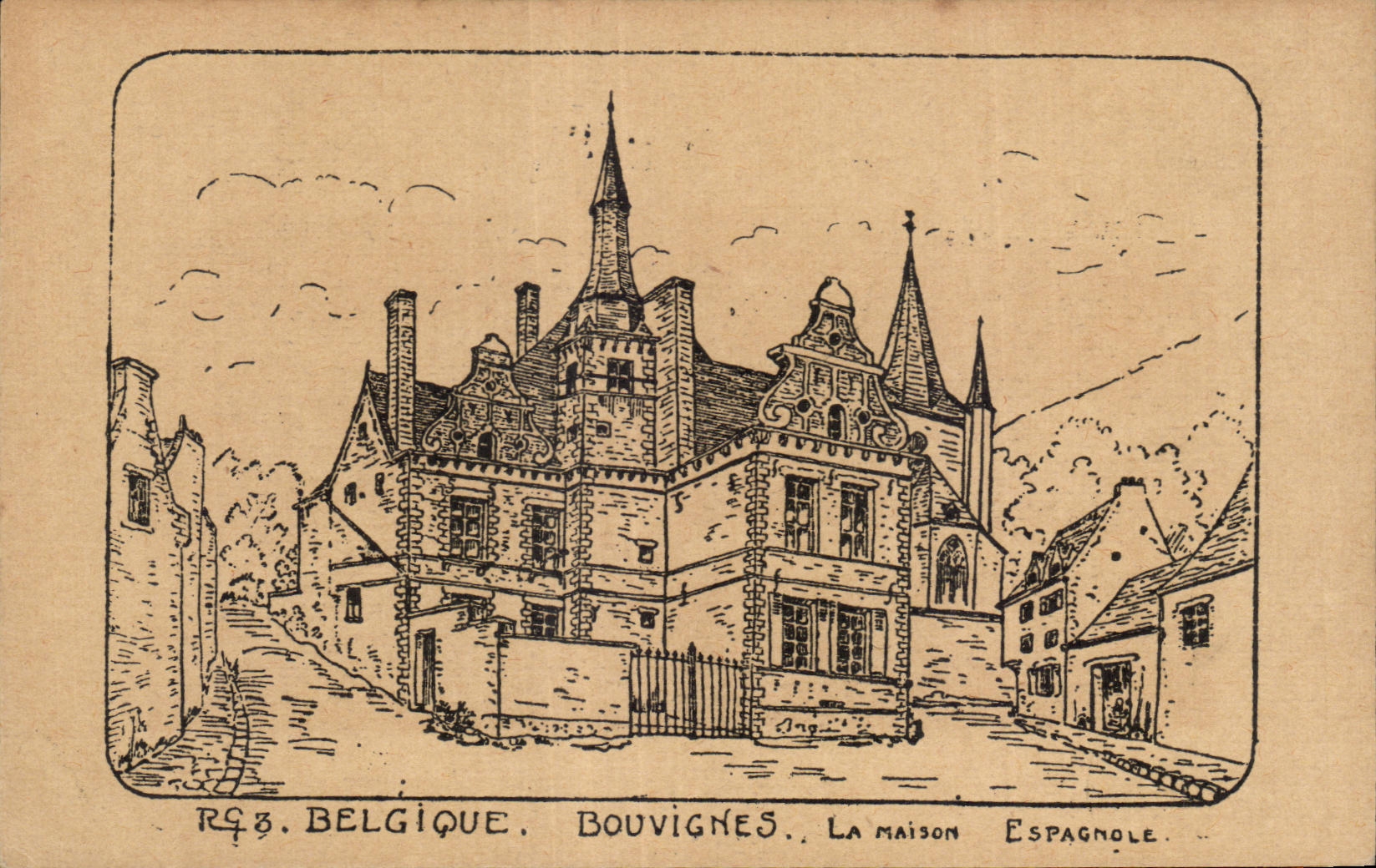 CPA Belgium Bouviges the Spanish House