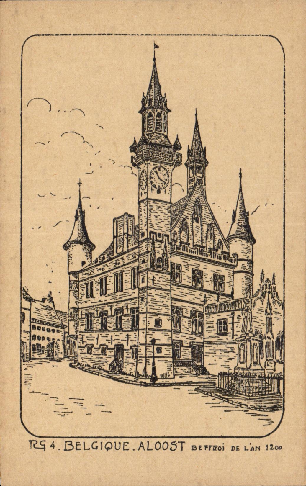 CPA Belgium Aloost Belfry Of year 1200