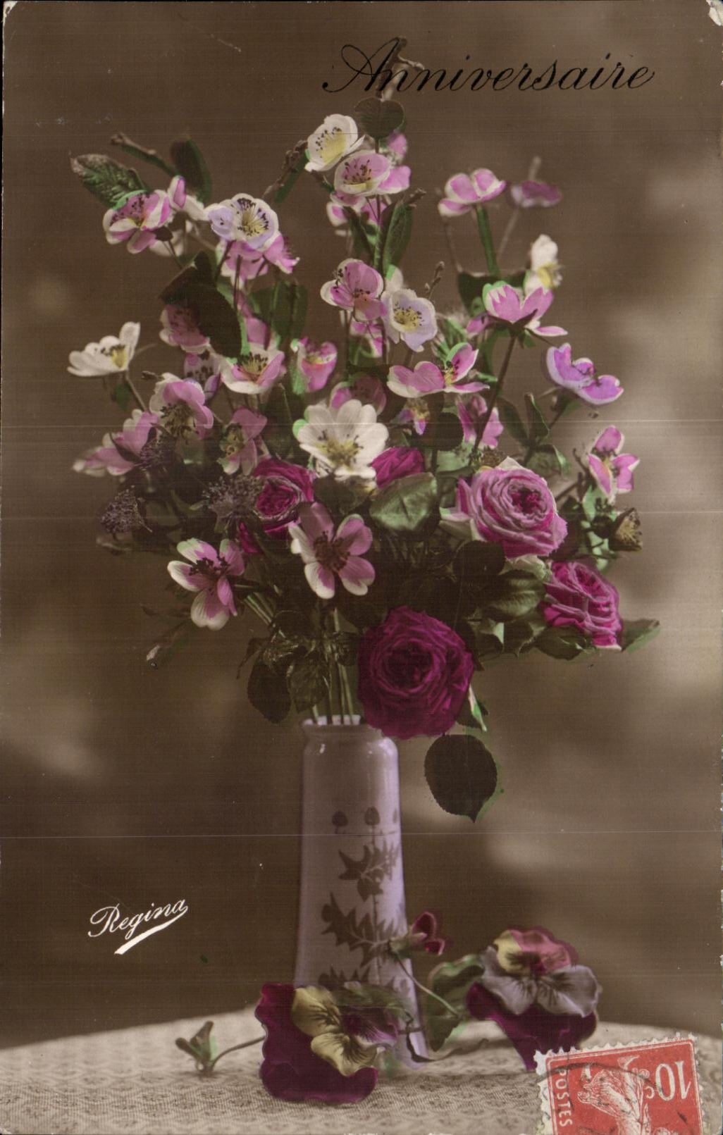 CPA Fantasy Flowers Birthday