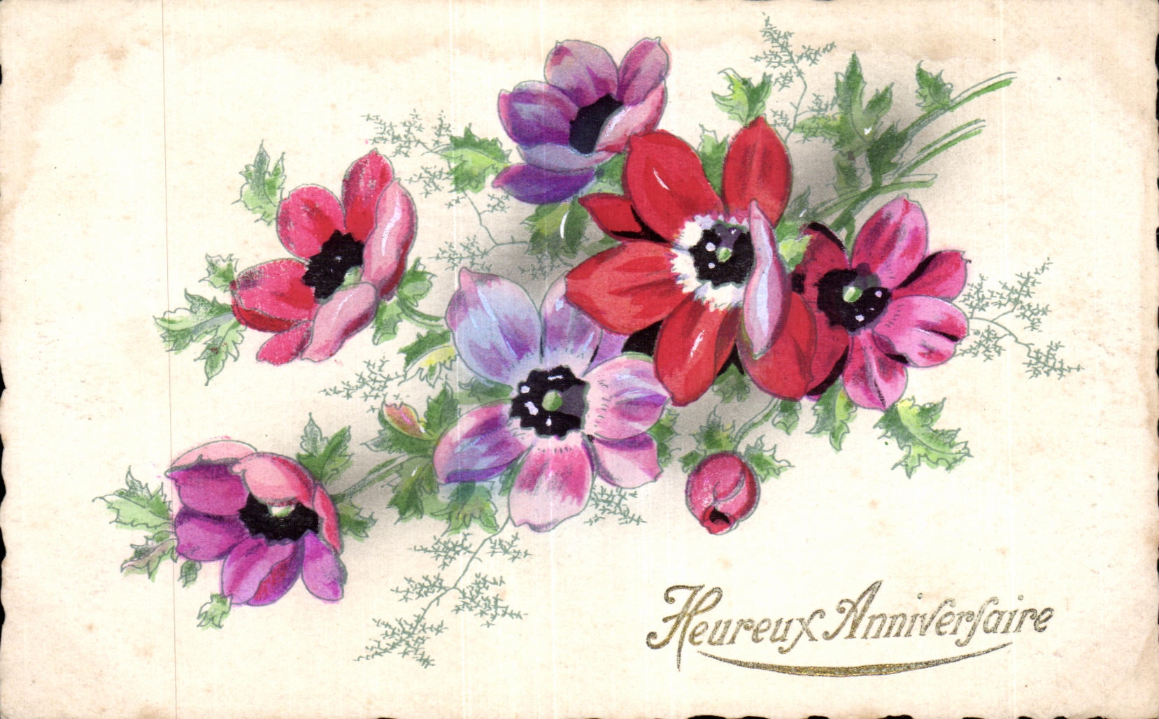 CPA Fantasy Flowers Birthday