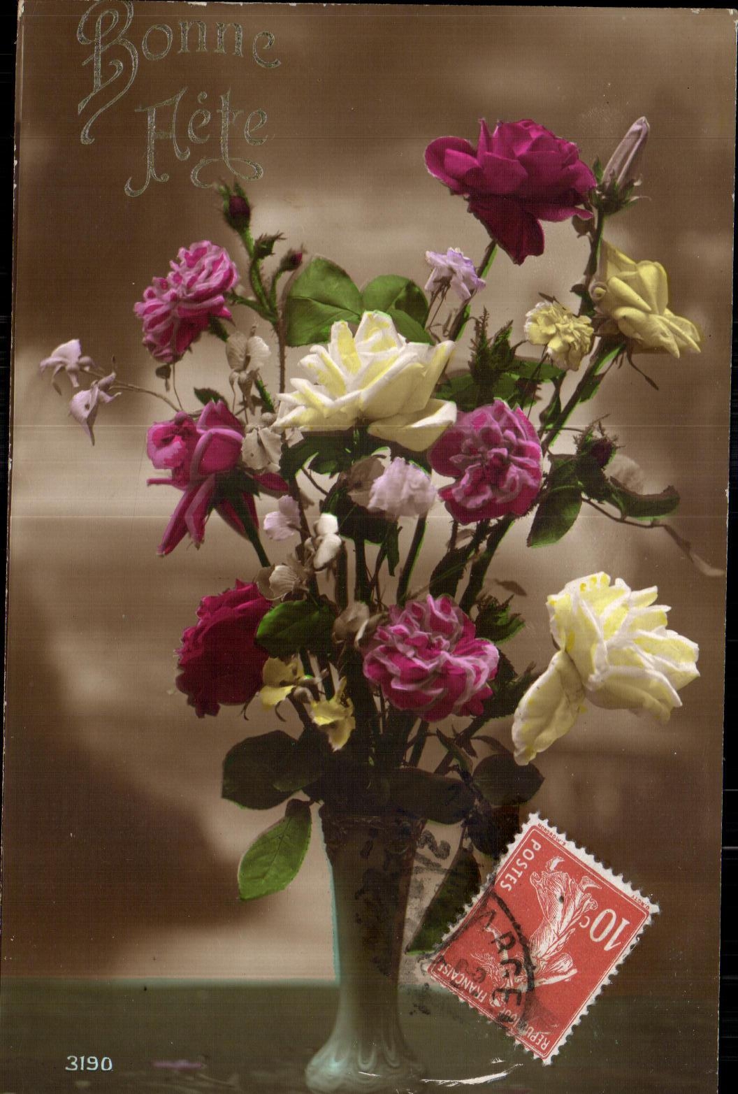 Flores de Rose de la fantasia de CPA