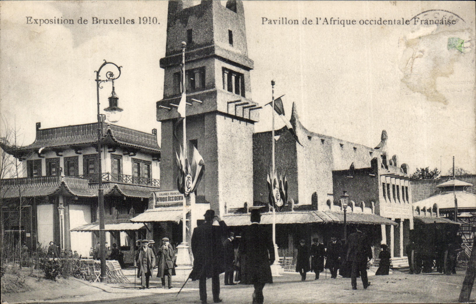 CPA Exposition de Bruxelles 1910 Pavillon de I Afrique occidentale Francaise