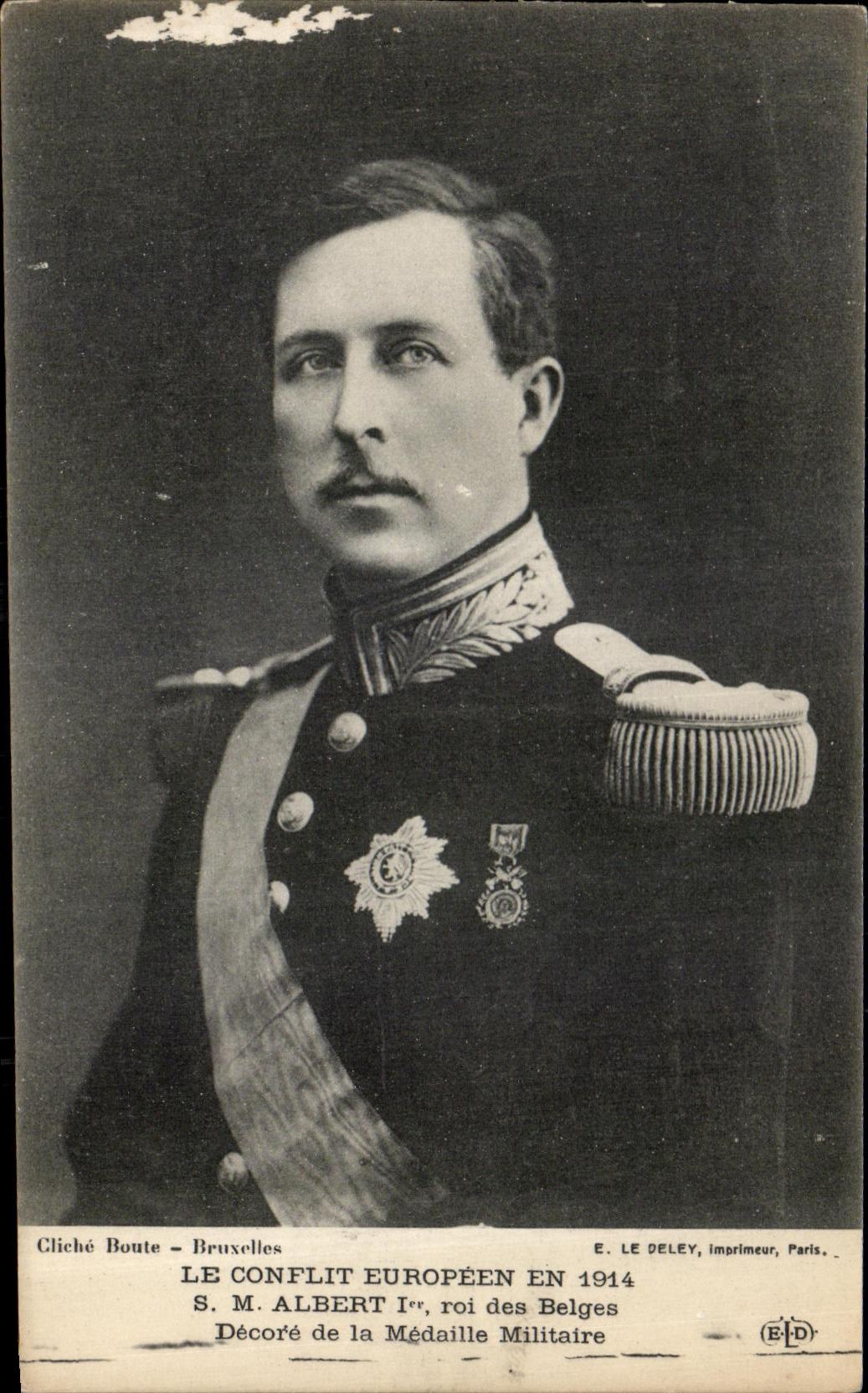 CPA the European Conflict In 1914 Albert 1st king of the Militaria Belgians