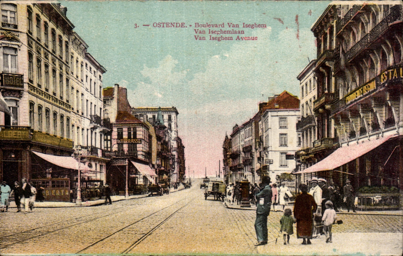 CPA Ostend Boulevard Van Iseghem Van