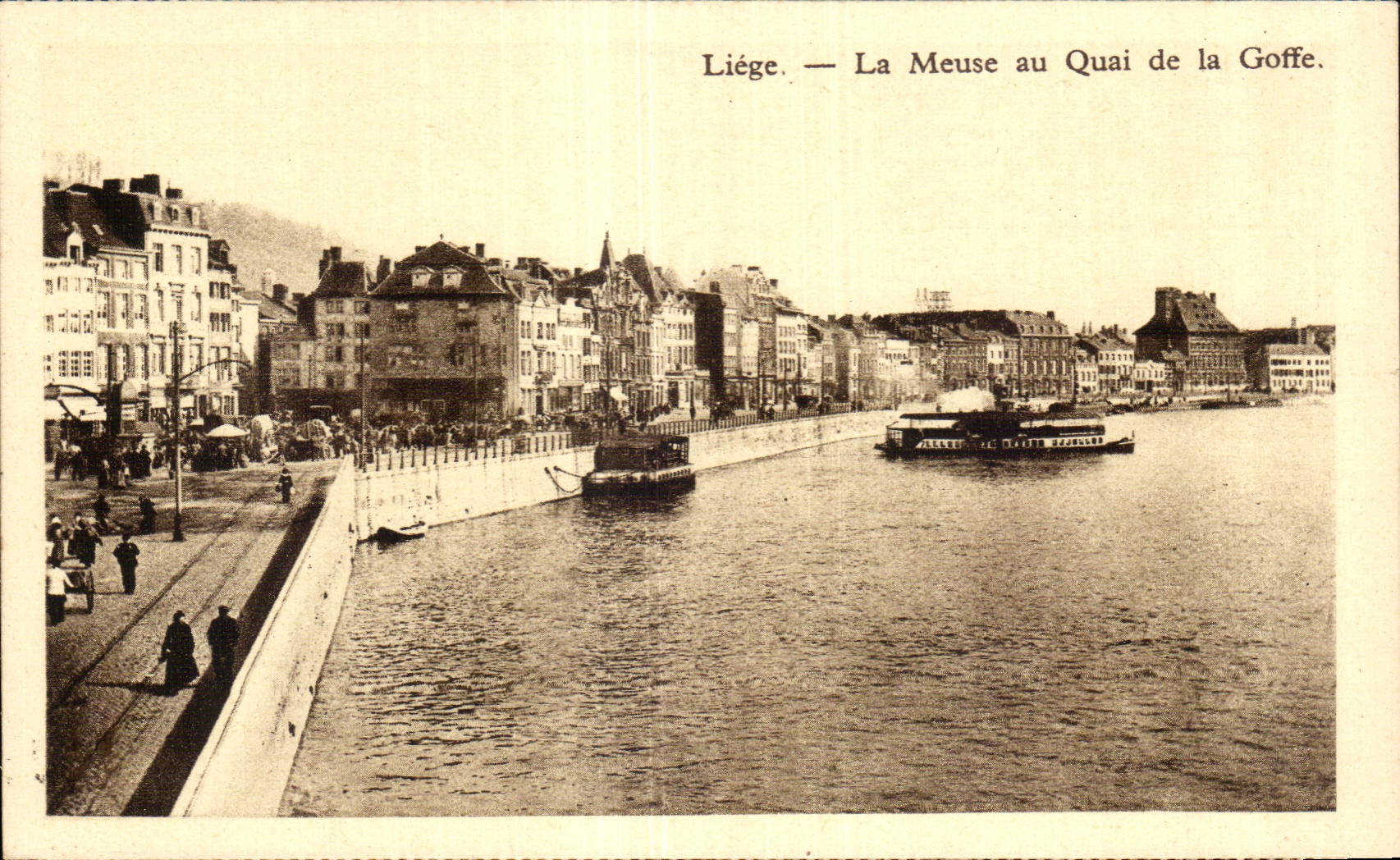 CPA Liege the Meuse With the Quay Of Goffe