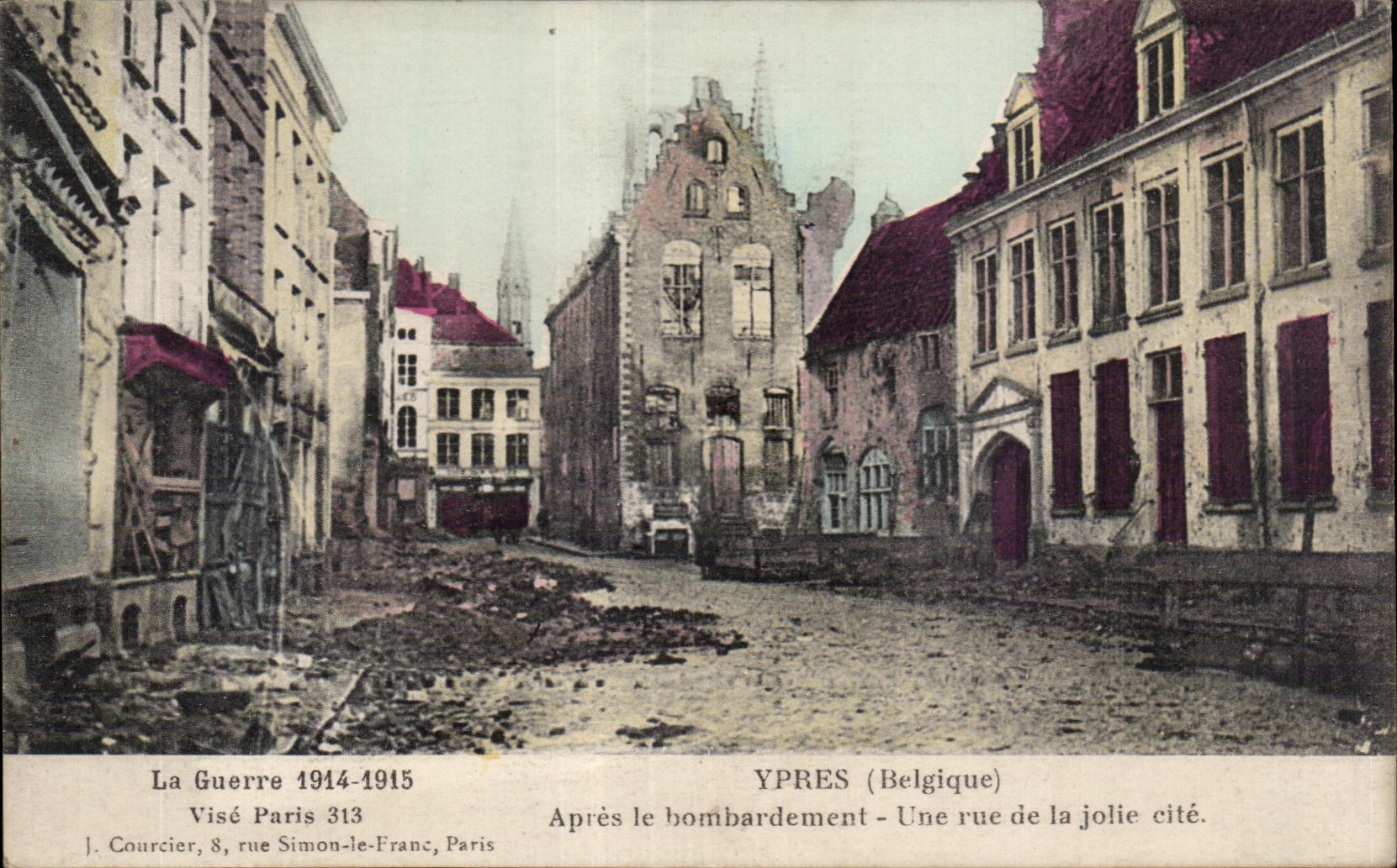 CPA Ypres After the bombardment a street of pretty quotes