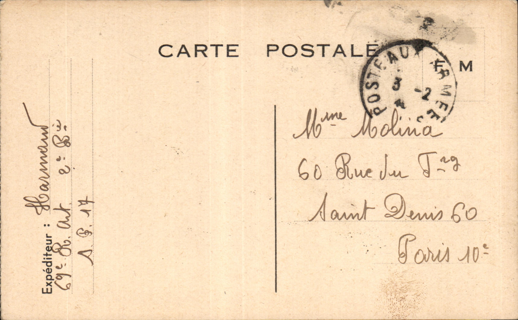 CPA Military Chart of Frankness Molina Paris