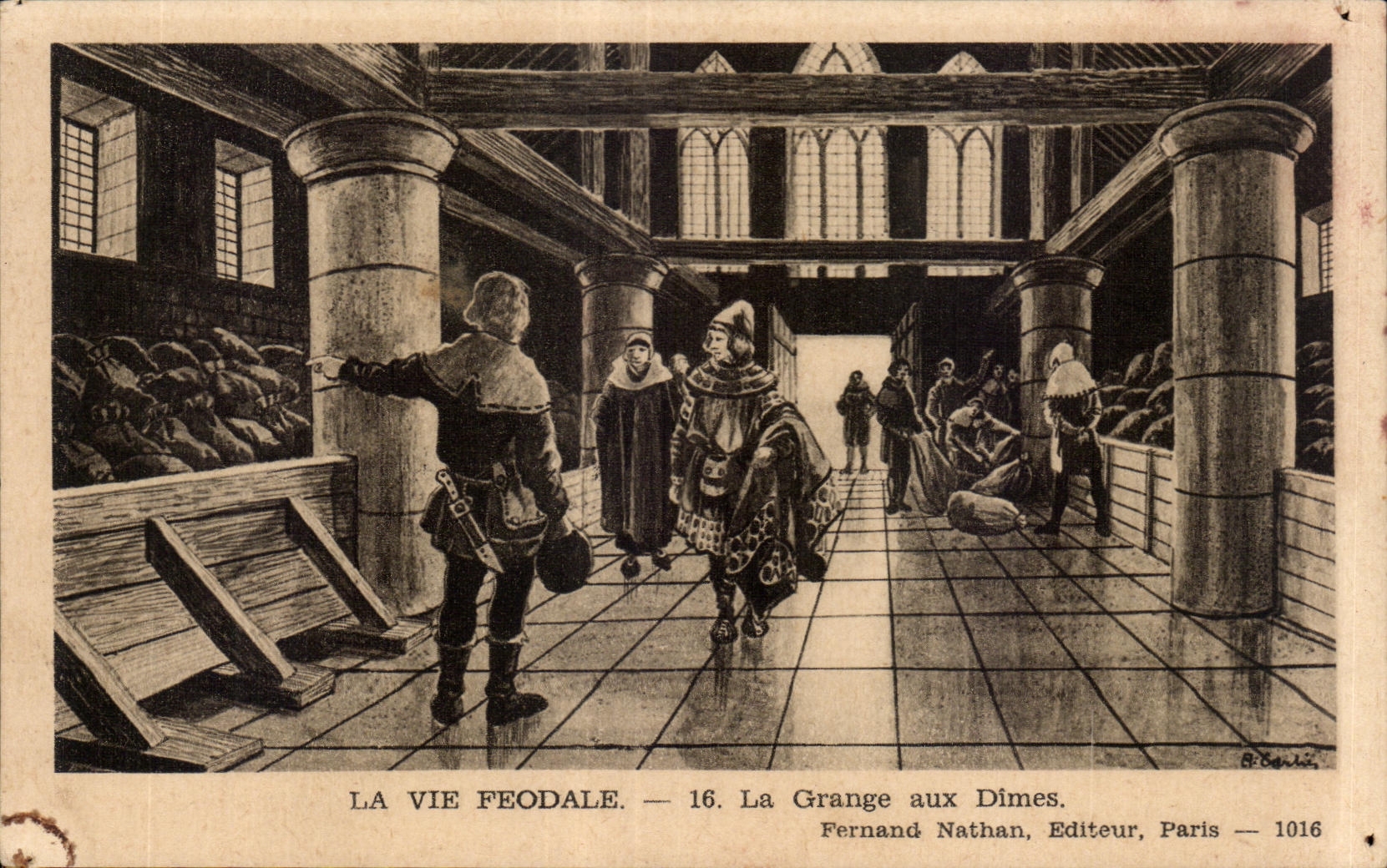 CPA Feudal Life the Barn in Dimes