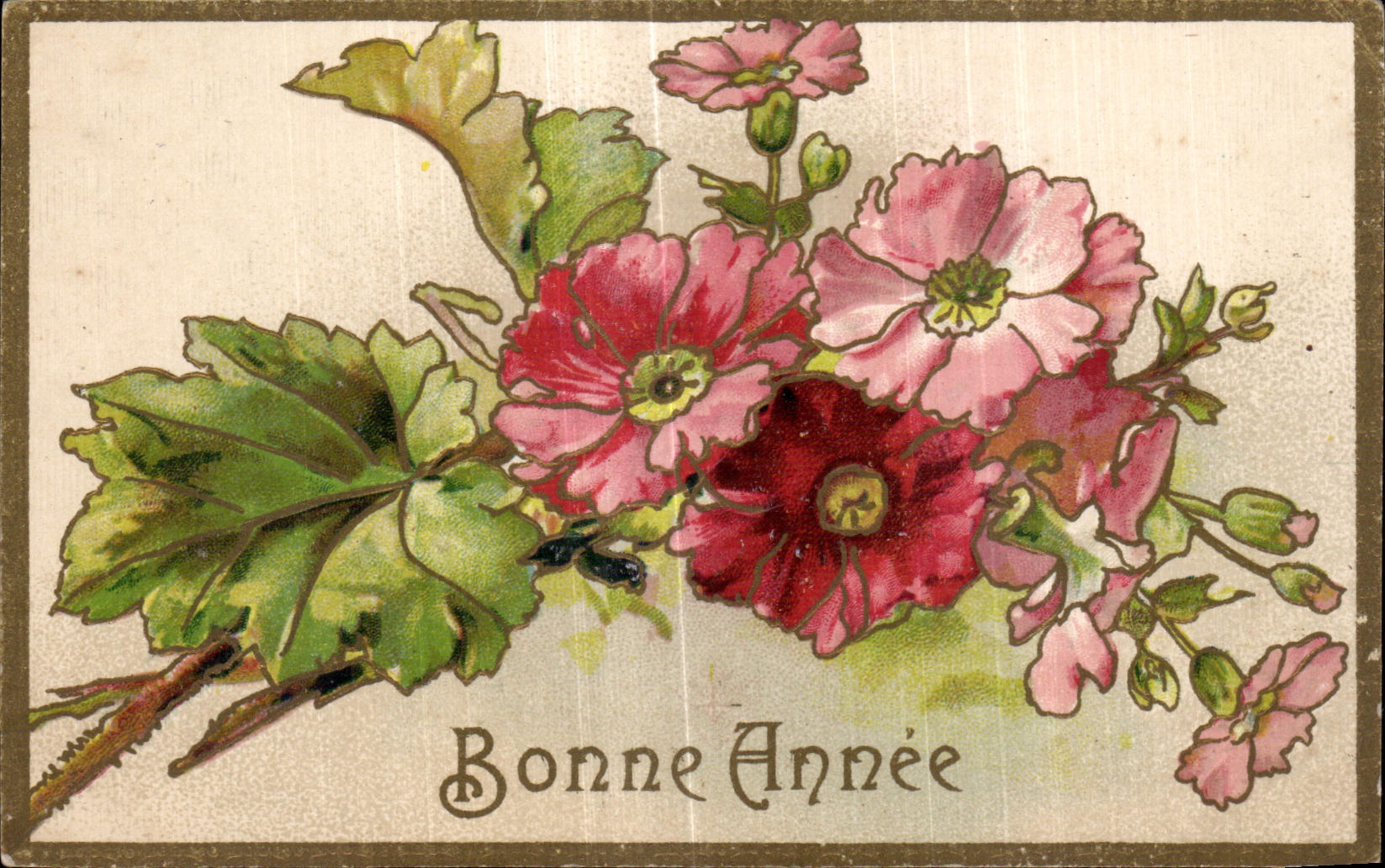 CPA Fleurs Bonne annee