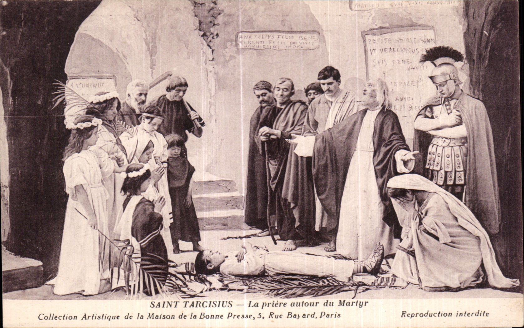 CPA Saint Tarcisius la priere autour du Mariyr 