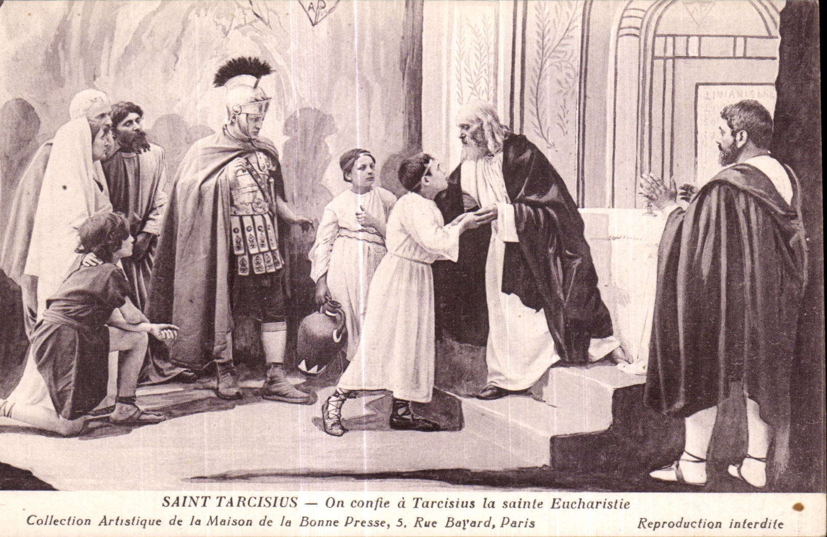 CPA Saint Tarcisius On confie aTarcisius la sainte Eucharistie 