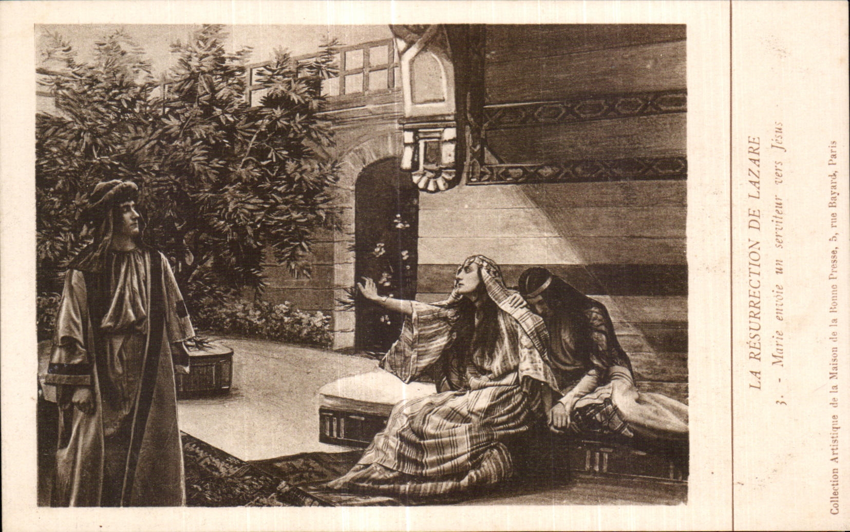 CPA La Resurrection de Lazare Marie entvie un serviteur vers jesus