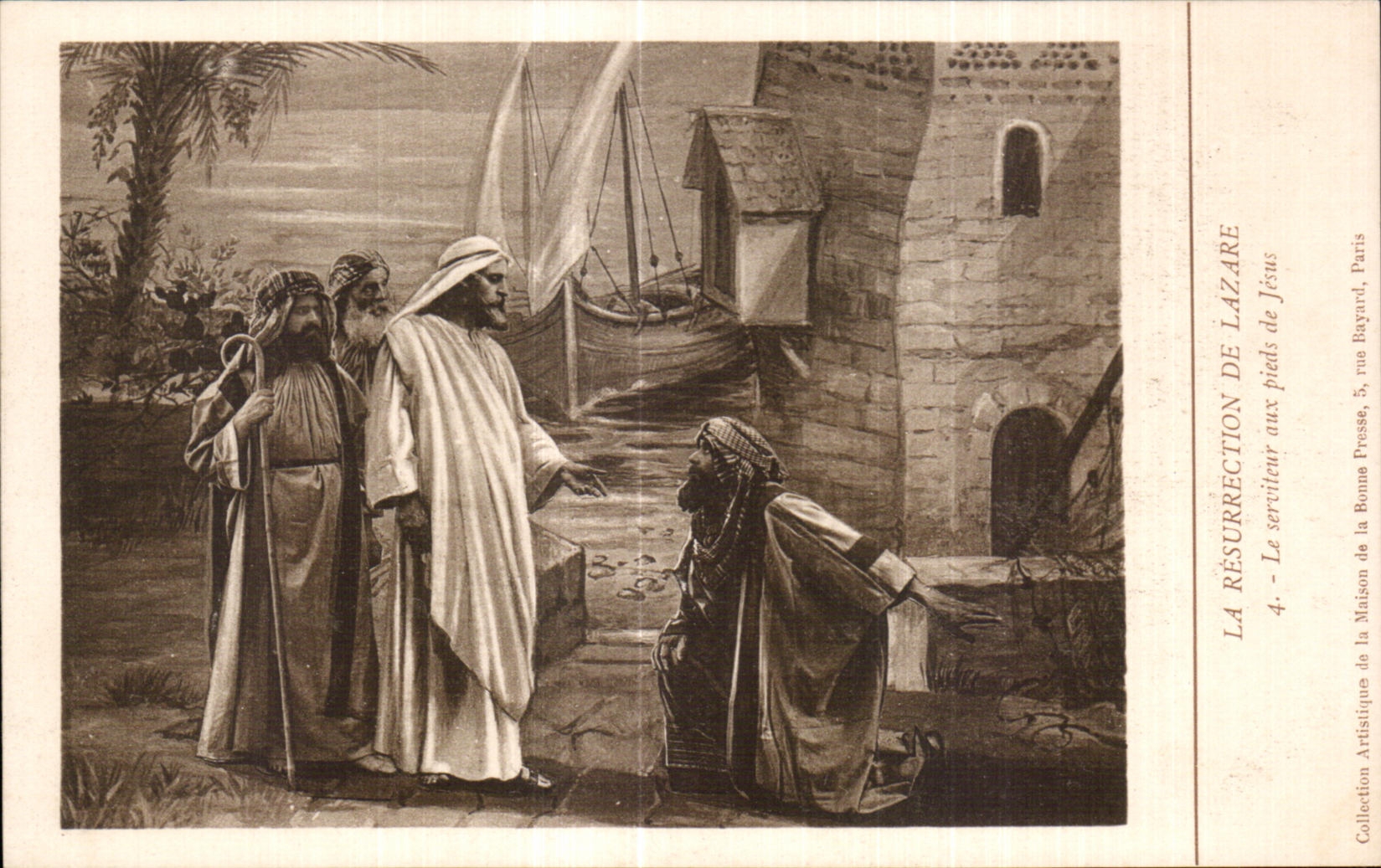 CPA La Resurrection De Lazare Le serviteur aux pieds de Jesus