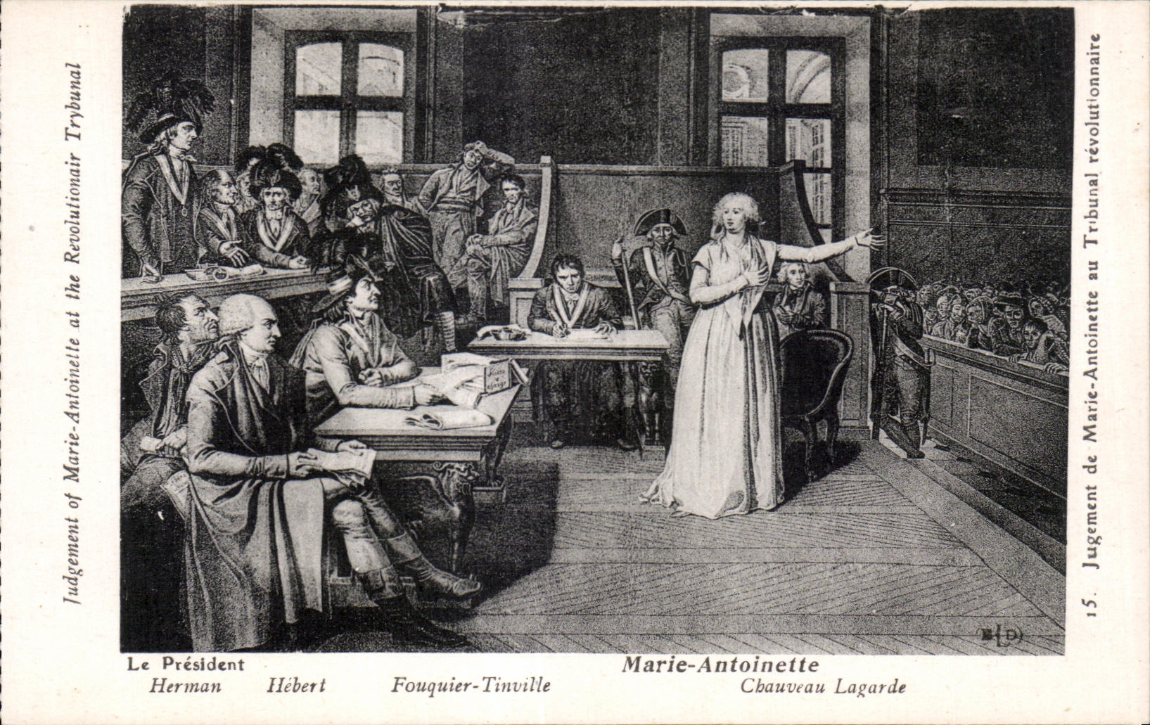 CPA Jugement de Marie Antoinette au Tribunal revolutonnaire Revolution 