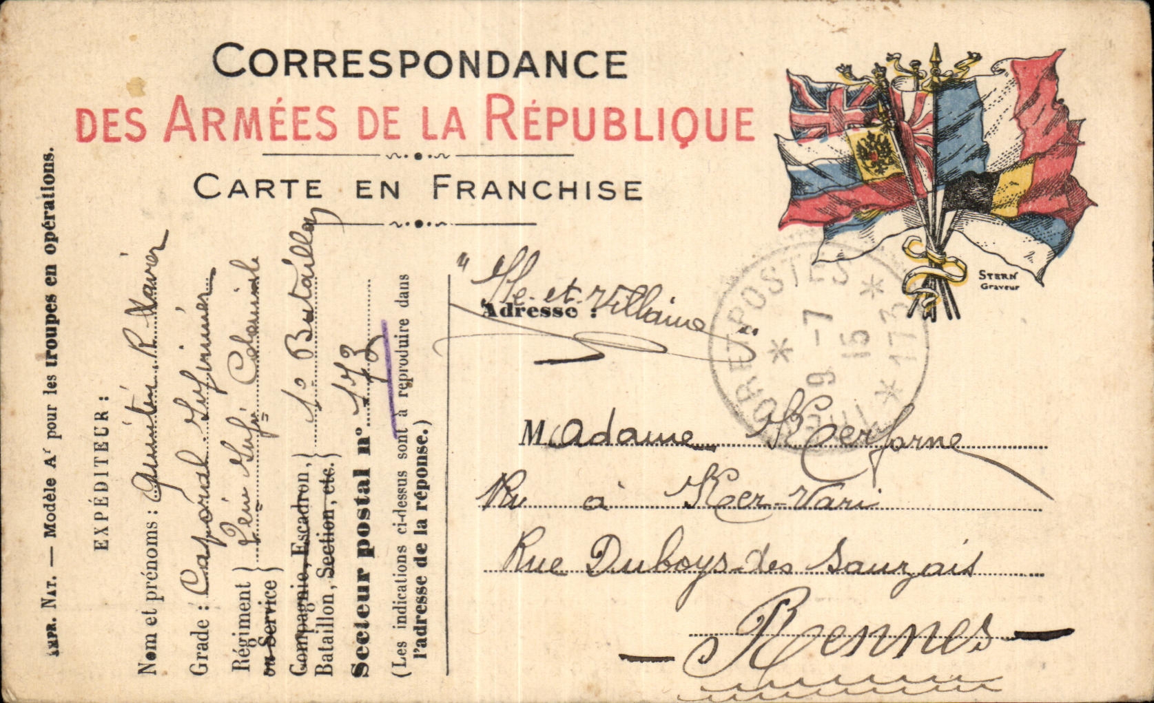 Military chart of Frankness Rennes