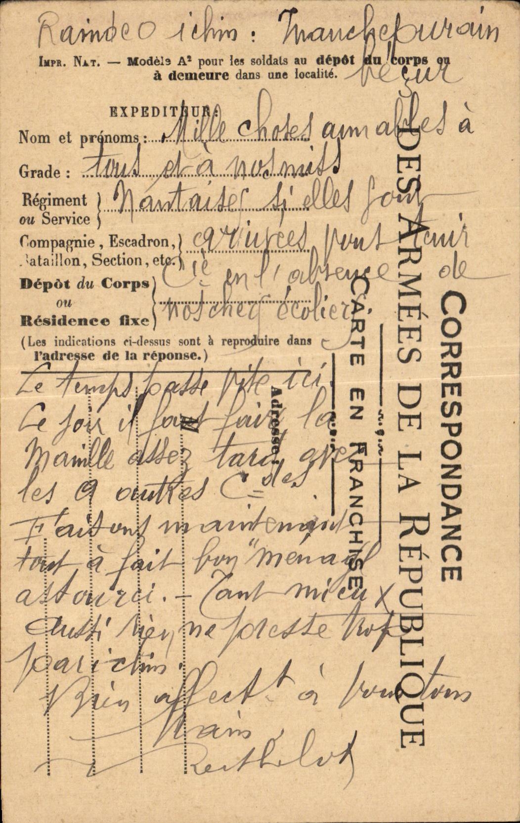 Military chart of Frankness