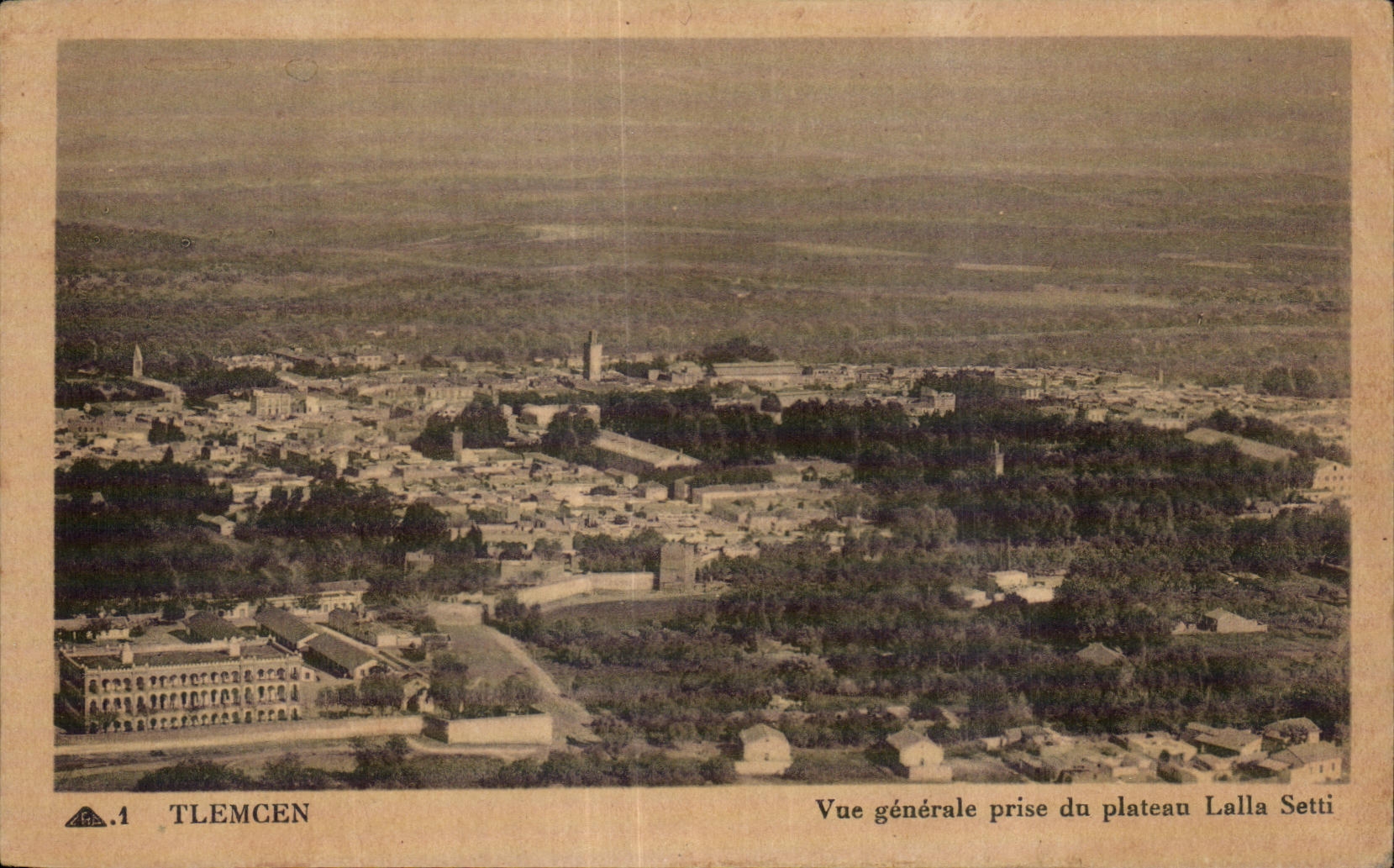CPA Tlemcen Algeria View taken of the plate Lalla Setti