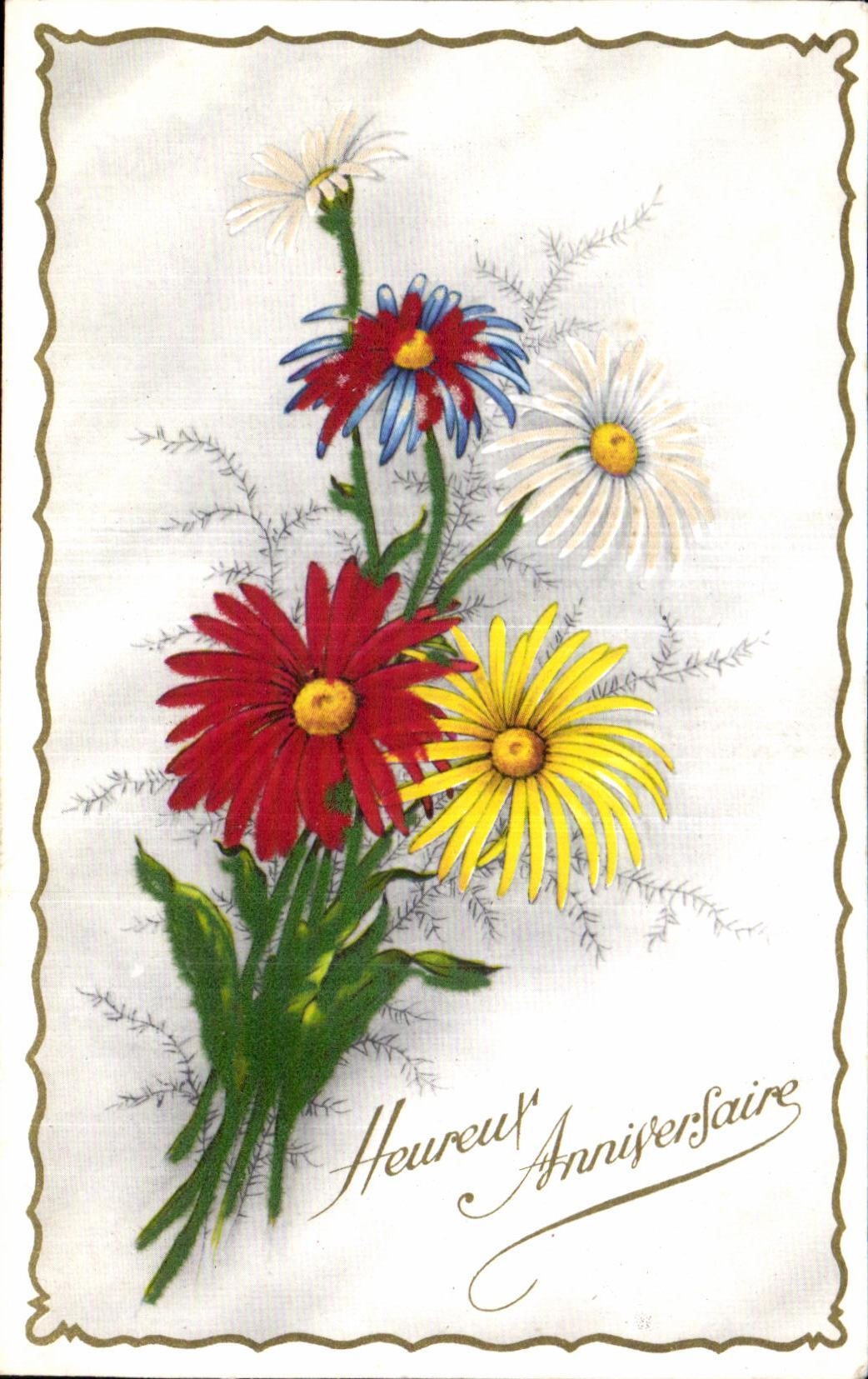 La fantasia de CPA florece cumpleanos