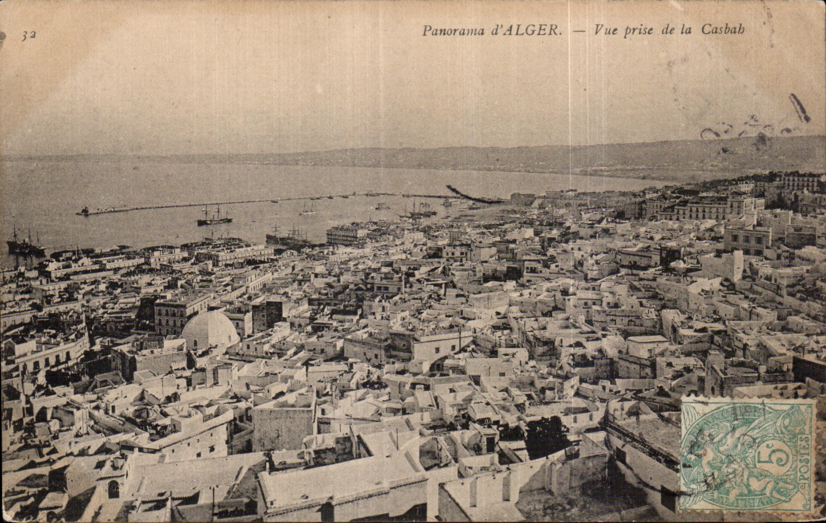 Panorama Argel de CPA Argelia vista de Cashah