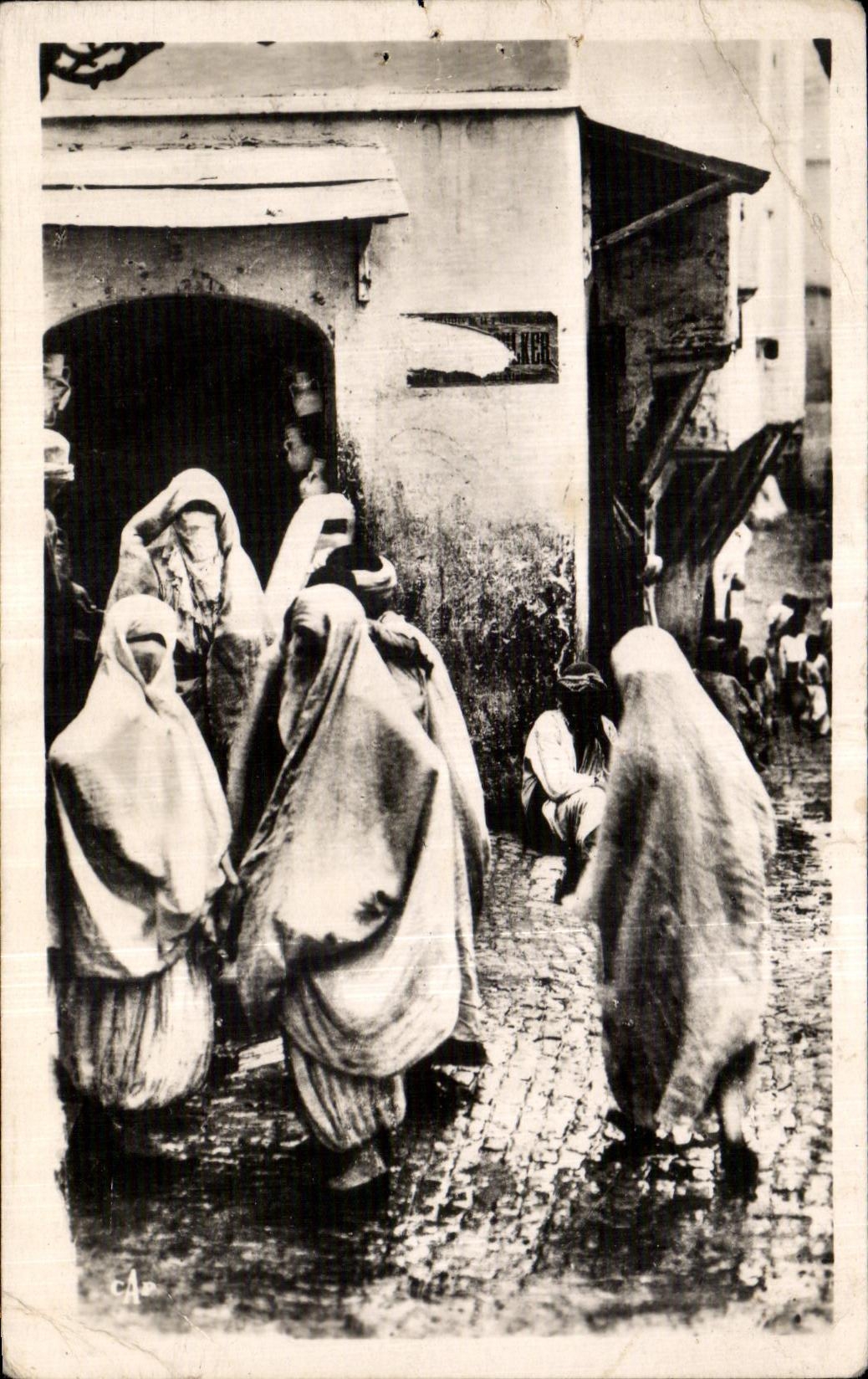 Calle de CPA Argelia Argel del traje del folklore de las mujeres de la esfinge